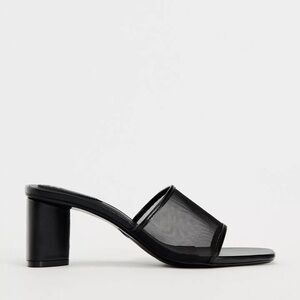 Zara Black Mesh Mules